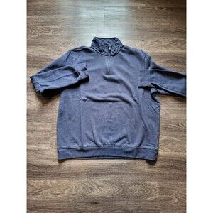 Croft and Borrow Fleece Sweatshirt Quarter Zip Pullover Mens Size Large